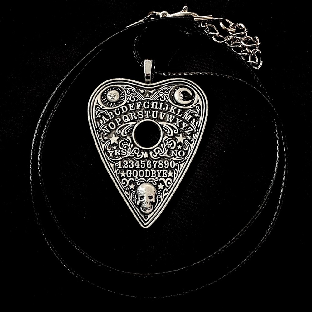 Silver and Black Heart Pendant Necklace